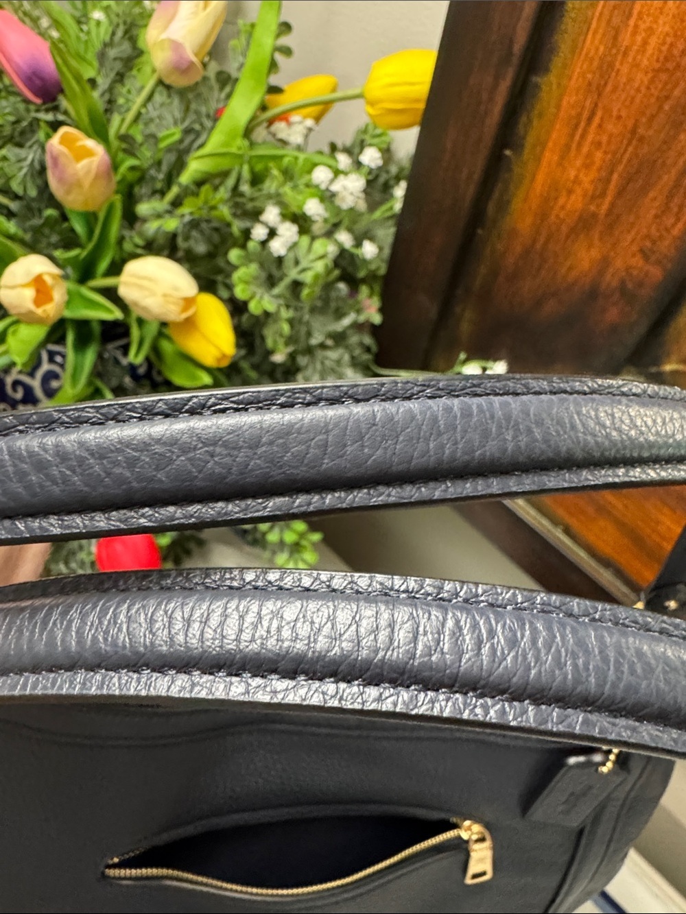 Coach Kristy Pebbled Leather Shoulder Bag with Gold Hardware & Ombre Coach Pouch - Picture 4 of 16